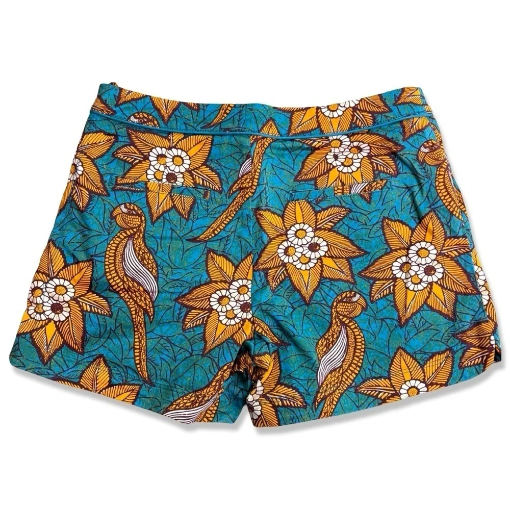 ELEVENSES Anthropologie Parrot Batik Shorts